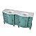 Adelina 72" Mint Green Traditional Style Double Sink Bathroom Vanity with White Carrara Marble Countertop