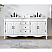Adelina 72" Antique White Double Sink Traditional Style Bathroom Vanity with White Carrara Marble Countertop