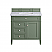 James Martin Brittany Collection 36" Single Vanity, Smokey Celadon With Countertops Options