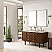 James Martin Amberly Collection 60" Double Vanity, Mid-Century Walnut With Countertops Options