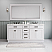 72" Double Sink Carrara White Marble Countertop Bath Vanity in Pure White with Faucet and Mirror Options