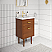 20" Integrated Ceramic Sink Top Vanity in Honey Walnut with Faucet Option