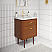 24" Integrated Ceramic Sink Top Vanity in Honey Walnut with Faucet Option