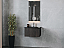 24" Wall-mount Bathroom Vanity with 3 Wood Finishes and 2 Countertop Options