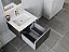 24" Wall-mount Bathroom Vanity with 3 Wood Finishes and 2 Countertop Options
