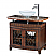 36" Adelina Unique Artturi Vessel Sink Bathroom Vanity Mahogany Finish