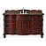 Adelina 60" Traditional Style Cherry Wood Bathroom Sink Vanity With Baltic Brown Top