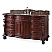 Adelina 60" Traditional Style Cherry Wood Bathroom Sink Vanity With Baltic Brown Top