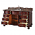 Adelina 60" Traditional Style Cherry Wood Bathroom Sink Vanity With Baltic Brown Top