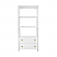 Two Drawer Etagere with Fluted Detail in Matte White Lacquer