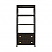 Two Drawer Etagere with Fluted Detail in Dark Espresso Oak
