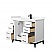 42" Single Bathroom Vanity in White with Countertop and Hardware Options