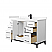 48" Single Bathroom Vanity in White with Countertop and Hardware Options