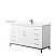 60" Single Bathroom Vanity in White with Countertop and Hardware Options