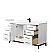 60" Single Bathroom Vanity in White with Countertop and Hardware Options