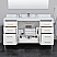 60" Single Bathroom Vanity in White with Countertop and Hardware Options