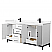 72" Double Bathroom Vanity in White with Countertop and Hardware Options