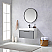 36" Single Sink Bath Vanity in Grey with White One-Piece Composite Stone Sink Top