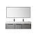 72" Double Sink Bath Vanity in Grey with White One-Piece Composite Stone Sink Top