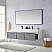 72" Double Sink Bath Vanity in Grey with White One-Piece Composite Stone Sink Top