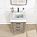 24in. Free-standing Single Bathroom Vanity in Fir Wood Grey with Composite top in Lightning White