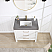 36in. Free-standing Single Bathroom Vanity in Fir Wood White with Composite top in Reticulated Grey