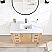 48in. Free-standing Single Bathroom Vanity in Fir Wood Brown with Composite top in Lightning White