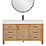60in. Free-standing Single Bathroom Vanity in Fir Wood Brown with Composite top in Lightning White