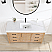 60in. Free-standing Single Bathroom Vanity in Fir Wood Brown with Composite top in Lightning White