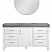 0in. Free-standing Single Bathroom Vanity in Fir Wood White with Composite top in Reticulated Grey