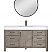 0in. Free-standing Single Bathroom Vanity in Fir Wood Grey with Composite top in Lightning White