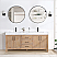 72in. Free-standing Double Bathroom Vanity in Fir Wood Brown with Composite top in Lightning White