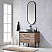 36" Single Sink Bath Vanity in North American Oak with Black Sintered Stone Top with Concrete Sink