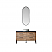 48" Single Sink Bath Vanity in North American Oak with Black Sintered Stone Top with Concrete Circle Sink