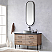 48" Single Sink Bath Vanity in North American Oak with Black Sintered Stone Top with Concrete Circle Sink