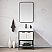 24" Single Sink Bath Vanity in White with One-Piece Composite Stone Sink Top