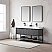 60" Double Sink Bath Vanity in Grey with One-Piece Composite Stone Sink Top