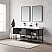 60" Double Sink Bath Vanity in Grey with One-Piece Composite Stone Sink Top