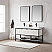 60" Double Sink Bath Vanity in White with One-Piece Composite Stone Sink Top