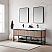 72" Double Sink Bath Vanity in Almond Coffee with One-Piece Composite Stone Sink Top