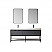 72" Double Sink Bath Vanity in Grey with One-Piece Composite Stone Sink Top