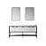 72" Double Sink Bath Vanity in White with One-Piece Composite Stone Sink Top