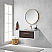 36" Single Sink Bath Vanity in Dark Walnut with Grey Sintered Stone Top