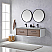 60" Double Sink Bath Vanity in Light Walnut with Grey Sintered Stone Top