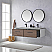60" Double Sink Bath Vanity in Light Walnut with Grey Sintered Stone Top