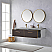 60" Double Sink Bath Vanity in Dark Walnut with Grey Sintered Stone Top