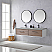 72" Double Sink Bath Vanity in Light Walnut with Grey Sintered Stone Top
