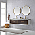 72" Double Sink Bath Vanity in Dark Walnut with Grey Sintered Stone Top