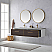 72" Double Sink Bath Vanity in Dark Walnut with Grey Sintered Stone Top