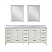 84" Double Vanity in White and Composite Carrara White Stone Countertop